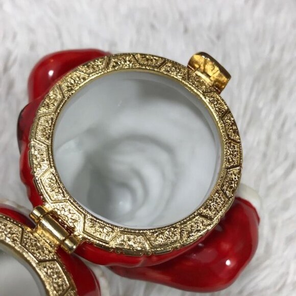 NWOT Vintage Coca-Cola Santa with His List Ceramic Keepsake Box - Picture 7 of 10